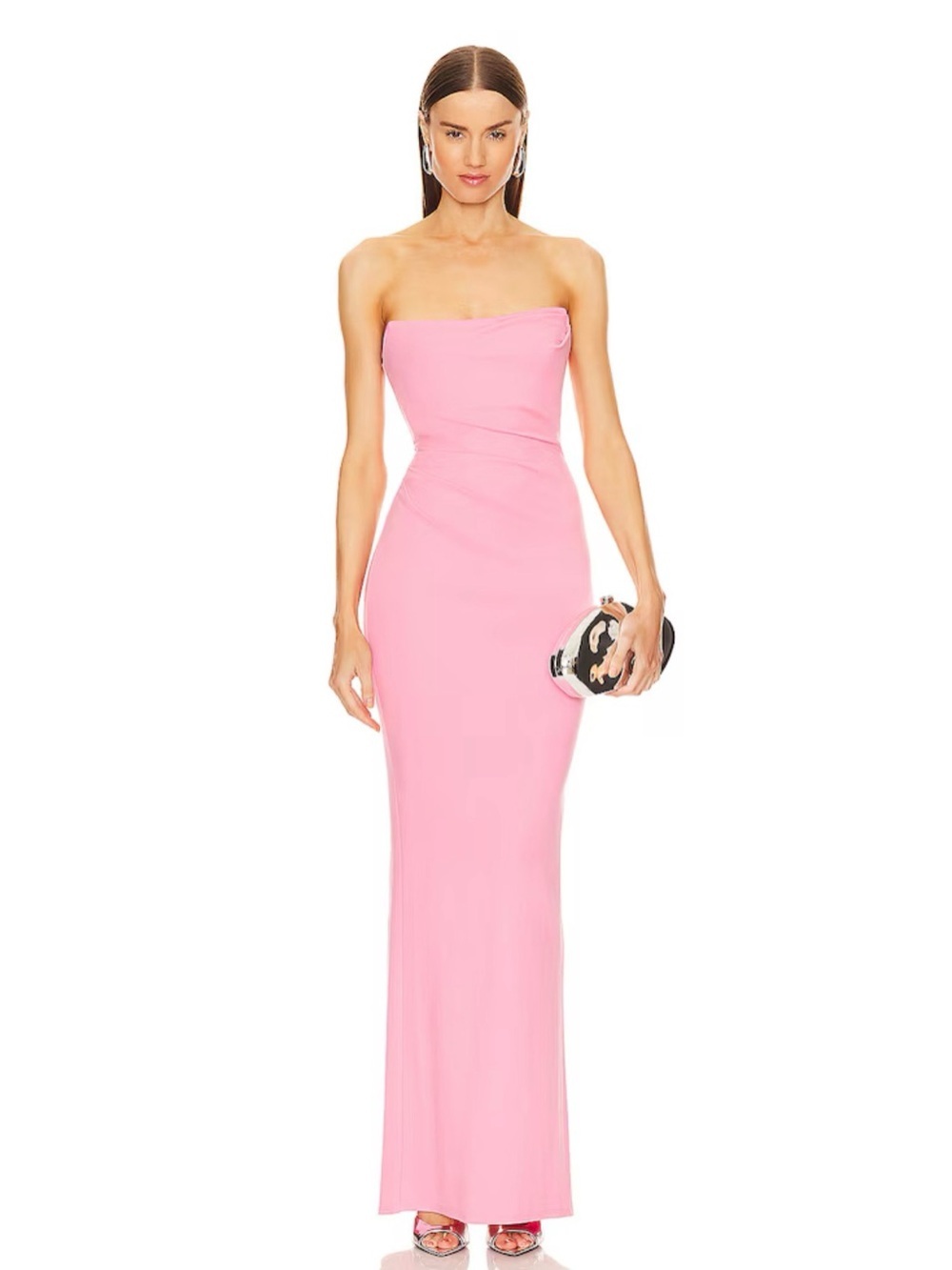 NWT MICHAEL COSTELLO x Revolve Briggs Strapless Gown Pink Dress XS